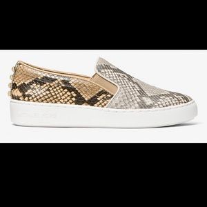 MICHAEL KORS Python  Leather Slip-On Sneaker Ladies Sz 8.5